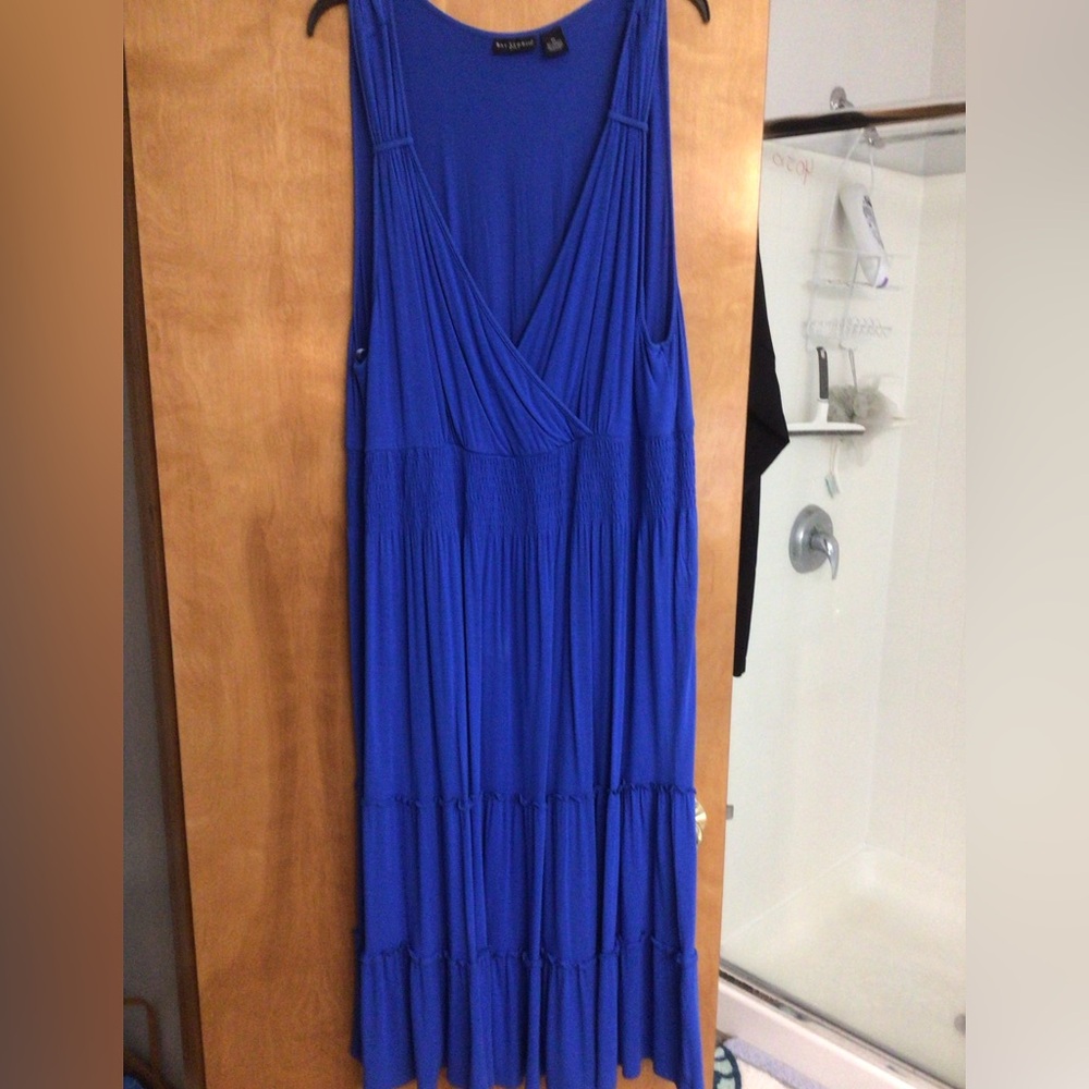 Blue Midi Summer Sleeveless Summer Dress